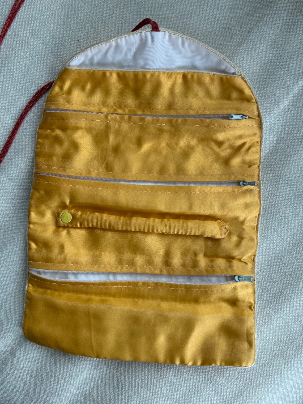 Hand Embroidered Jewelry Roll - Picture 3 of 4
